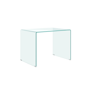  - Glassy gebogener Glasschreibtisch 100x60x75 cm