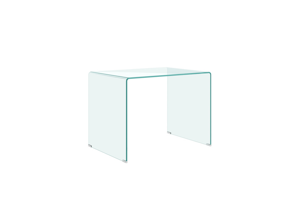 - Glassy gebogener Glasschreibtisch 100x60x75 cm