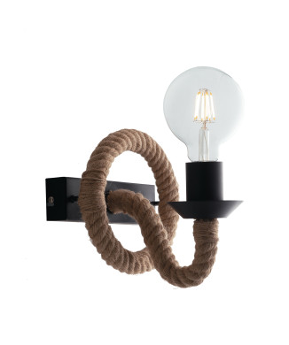 Applikation Seil Hanf 1xE27 16,7x8,7x12,9cm