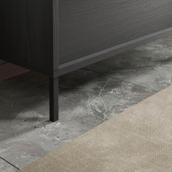 Standbadezimmer mit 2 Schubladen - STAHL 