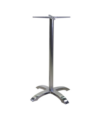 Alan-Bartischgestell aus Aluminium in der Farbe Vacchetti-Edelstahl