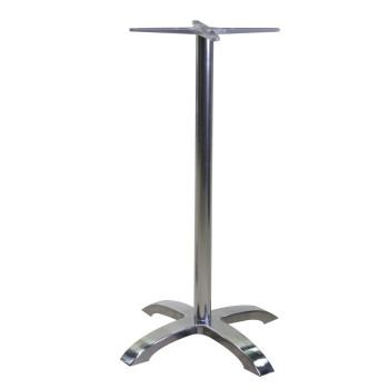 Alan-Bartischgestell aus Aluminium in der Farbe Vacchetti-Edelstahl