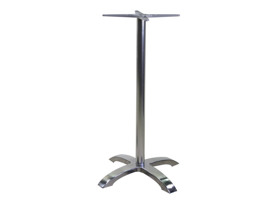 Alan-Bartischgestell aus Aluminium in der Farbe Vacchetti-Edelstahl