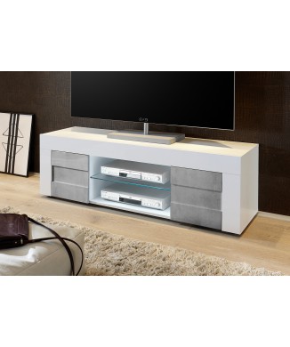EASY 138x41,4x43,6 cm 2-türiger kleiner TV-Unterschrank in Betonfarbe