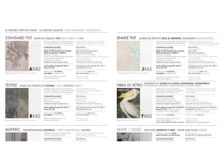 ADRIANI & ROSSI SILBERNE TAPETE