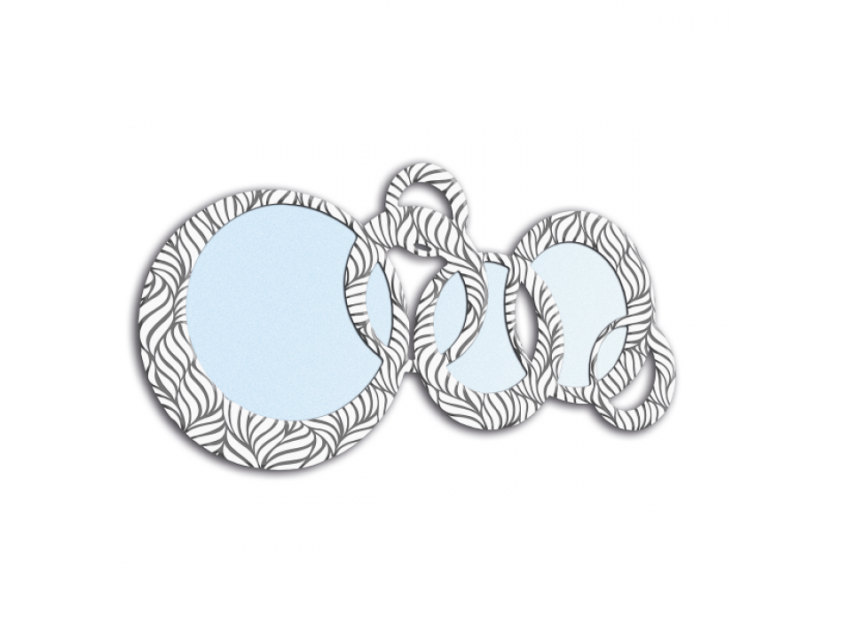 KREISE GRAU & WEISSE BLÜTENBLÄTTER P2934B PINTDECOR