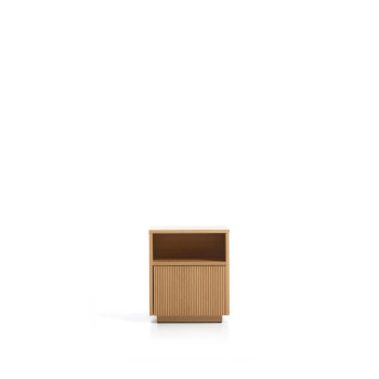 Helvine Nachttisch mit einer Schublade, Eichenfurnier, 45 x 52 cm, FSC 100 %
