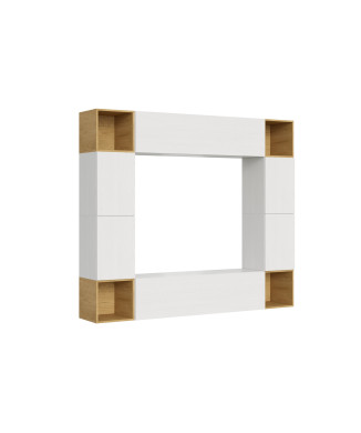 Isoka-Kompositionen – Isoka A05 Wohnzimmer-Wandkomposition B.254 H.200 T.39.2