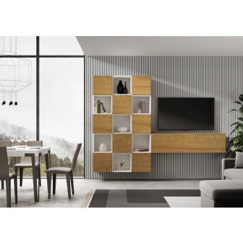 Isoka-Kompositionen – Isoka A101 Wohnzimmer-Wandkomposition B.274 H.200 T.39.2