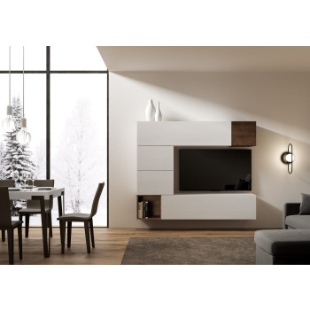 Isoka-Kompositionen - Isoka A11 Wohnzimmer-Wandkomposition B.194 H.160 T.39.2