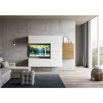 Isoka-Kompositionen - Isoka A24 Wohnzimmer-Wandkomposition B.234 H.160 T.39.2