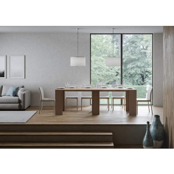 Allin Konsole - Ausziehbare Konsole 78x47/299 cm Allin Spachtel weiß mit Innenverlängerungen