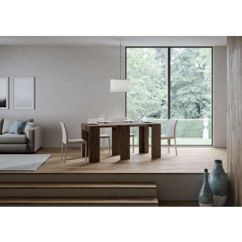 Allin Konsole - Ausziehbare Konsole 78x47/299 cm Allin Spachtel weiß mit Innenverlängerungen