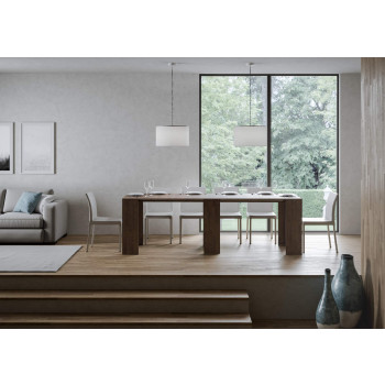 Allin Konsole - Ausziehbare Konsole 78x47/299 cm Allin Spachtel weiß mit Innenverlängerungen