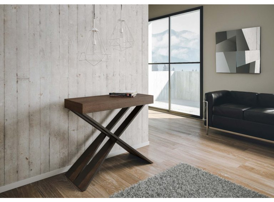 Ausziehbarer Konsolentisch 90x40/190 cm Diago Small Anthrazit Rahmen