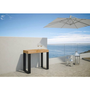 Ausziehbarer Konsolentisch 90x40/190 cm Tecno Small Anthrazit Rahmen