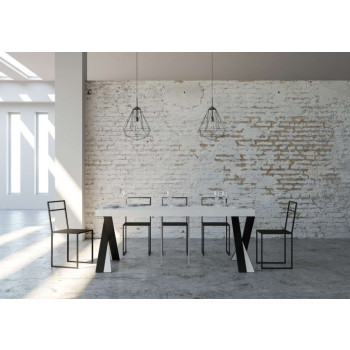 Ausziehbarer Konsolentisch 90x40/196 cm Diago Small Premium Anthrazit Rahmen