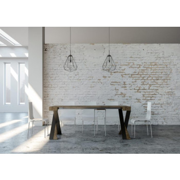 Ausziehbarer Konsolentisch 90x40/290 cm Diago Anthrazit Rahmen