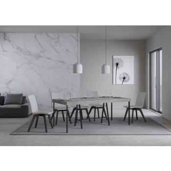 Banco Konsolentisch Anthrazit Gestell - Ausziehbarer Konsolentisch 90x40/196 cm Banco Small Premium Natur Eiche Anthrazit Gestell