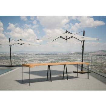 Konsolentisch mit anthrazitfarbenem Gestell - Ausziehbare Konsole 90x40/290 cm, gebeizte Tannenbank mit anthrazitfarbenem Gestell