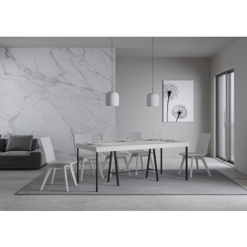 Banco Konsolentisch mit anthrazitfarbenem Gestell - Ausziehbarer Konsolentisch 90x40/300 cm Banco Premium Oak Nature Gestell mit anthrazitfarbenem Gestell