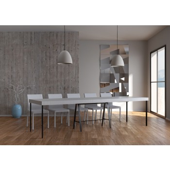 Banco Konsolentisch mit anthrazitfarbenem Gestell - Ausziehbarer Konsolentisch 90x40/300 cm Banco Premium Oak Nature Gestell mit anthrazitfarbenem Gestell