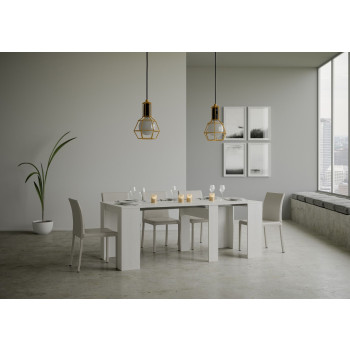 Basic Konsolentisch - Ausziehbarer Konsolentisch 90x48/204 cm Basic Small Weiße Esche