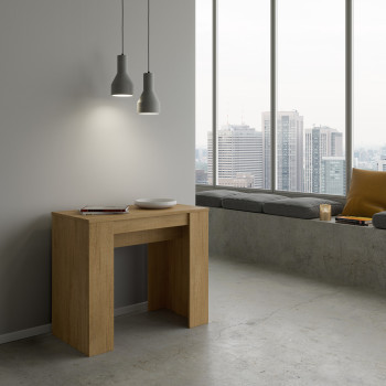 Basic Console - Ausziehbare Konsole 90x48/308 cm Basic Weiß Esche