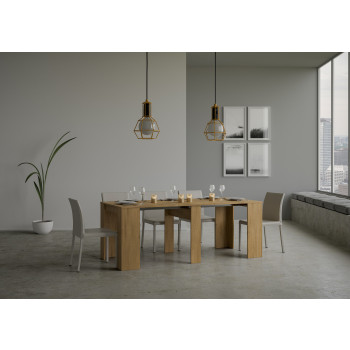 Basic Console - Ausziehbare Konsole 90x48/308 cm Basic Weiß Esche