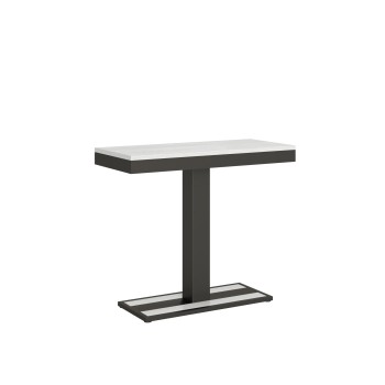 Capital Evolution Konsolentisch mit anthrazitfarbenem Gestell - Ausziehbarer Konsolentisch 90x40/196 cm Capital Small Evolution Natureiche mit anthrazitfarbenem Gestell