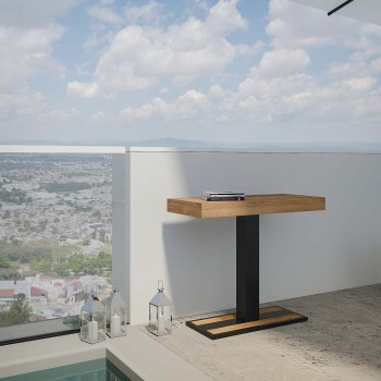 Capital Konsolentisch mit Anthrazit-Gestell - Ausziehbarer Konsolentisch 90x40/190 cm Capital Small Fichte mit Anthrazit-Gestell