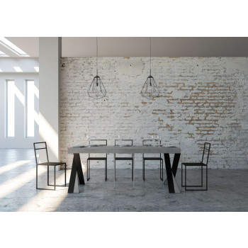 Diago Konsolentisch mit anthrazitfarbenen Beinen - Ausziehbarer Konsolentisch 90x40/196 cm Diago Small Premium Natureiche mit anthrazitfarbenen Beinen