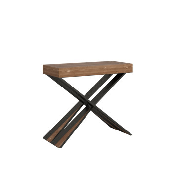 Diago Konsolentisch mit anthrazitfarbenen Beinen - Ausziehbarer Konsolentisch 90x40/196 cm Diago Small Premium Natureiche mit anthrazitfarbenen Beinen