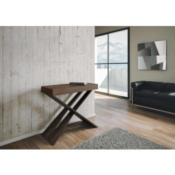 Diago Konsolentisch mit anthrazitfarbenen Beinen - 90x40/300 cm Diago Premium ausziehbarer Konsolentisch mit Natureiche und anthrazitfarbenen Beinen