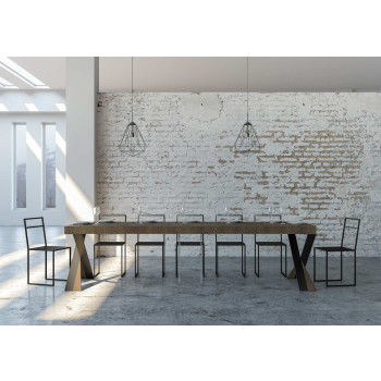 Diago Konsolentisch mit anthrazitfarbenen Beinen - 90x40/300 cm Diago Premium ausziehbarer Konsolentisch mit Natureiche und anthrazitfarbenen Beinen