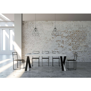 Diago Konsolentisch mit anthrazitfarbenen Beinen - 90x40/300 cm Diago Premium ausziehbarer Konsolentisch mit Natureiche und anthrazitfarbenen Beinen