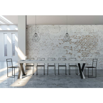 Diago Konsolentisch mit anthrazitfarbenen Beinen - 90x40/300 cm Diago Premium ausziehbarer Konsolentisch mit Natureiche und anthrazitfarbenen Beinen