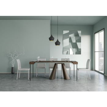 Diamante Konsolentisch mit Bärenbeinen - Ausziehbarer Konsolentisch 90x40/196 cm Diamante Kleine weiße Esche mit Bärenrahmen