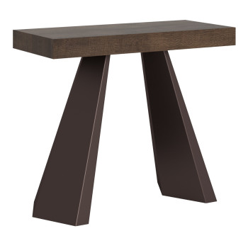 Diamante Konsolentisch mit Bärenbeinen - Ausziehbarer Konsolentisch 90x40/196 cm Diamante Kleine weiße Esche mit Bärenrahmen