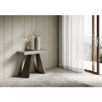 Diamante Konsolentisch mit Bärenbeinen - Ausziehbarer Konsolentisch 90x40/196 cm Diamante Kleine weiße Esche mit Bärenrahmen