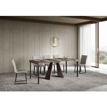 Diamante Konsolentisch mit Bärenbeinen - Ausziehbarer Konsolentisch 90x40/196 cm Diamante Kleine weiße Esche mit Bärenrahmen