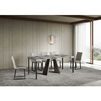 Diamante Konsolentisch mit Bärenbeinen - Ausziehbarer Konsolentisch 90x40/300 cm Diamante Weißesche mit Bärenrahmen