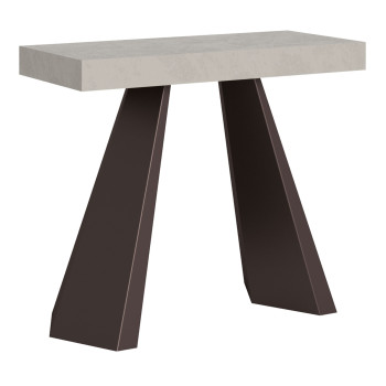 Diamante Konsolentisch mit Bärenbeinen - Ausziehbarer Konsolentisch 90x40/300 cm Diamante Weißesche mit Bärenrahmen