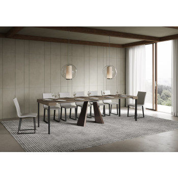 Diamante Konsolentisch mit Bärenbeinen - Ausziehbarer Konsolentisch 90x40/300 cm Diamante Weißesche mit Bärenrahmen