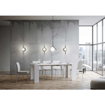 Emy Console - Ausziehbare Konsole 90x42/302 cm Emy White Spatula