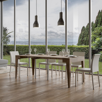 Isotta Konsolentisch - Ausziehbarer Konsolentisch 90x42/198 cm Isotta Small Weiße Esche