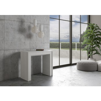 Mia Konsolentisch - Ausziehbarer Konsolentisch 90x42/198 cm Mia Small Weiße Esche