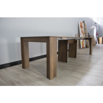 Mia Konsolentisch - Ausziehbarer Konsolentisch 90x42/302 cm Mia Weiße Esche