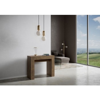 Modem Konsole - Ausziehbare Konsole 90x42/302 cm Modem Weiße Esche