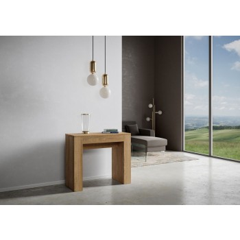 Modem Konsole - Ausziehbare Konsole 90x42/302 cm Modem Weiße Esche